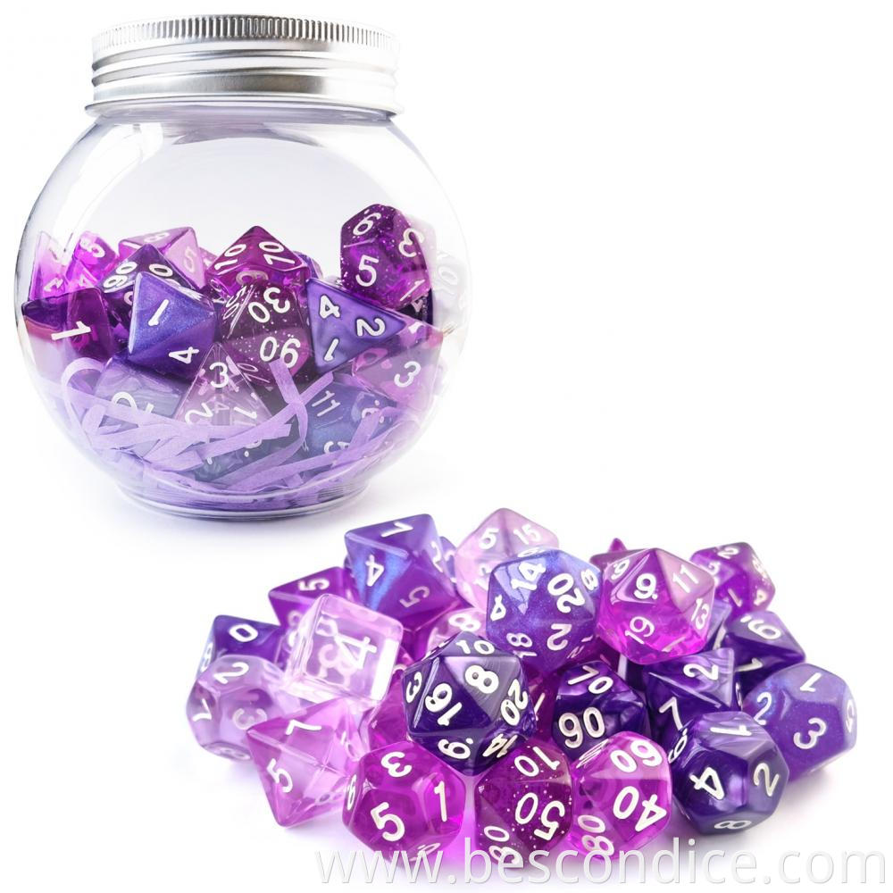 5 Assorted Colors Polyhedral Dice Set For Dungeons And Dragons Dnd Pathfinder Rpg 1